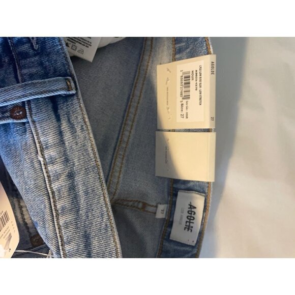NWT Agolde Lyle Low Rise Slim Low Stretch Blue Jeans In Hour Size 27 - Picture 5 of 6